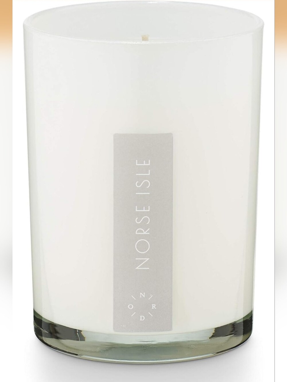 Norse Isle White Glass Scented Candle - Clean Fragrance